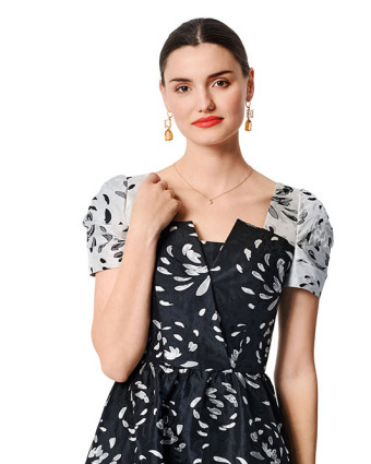 Patron de couture Robe longue haut croisé : Burda 6042 - Mercerine