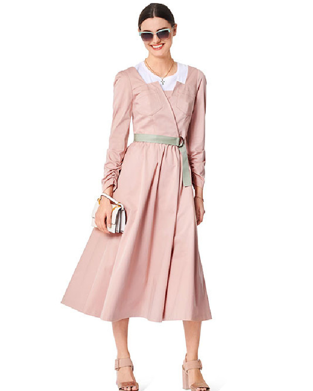 Patron de couture Robe longue haut croisé : Burda 6042 - Mercerine