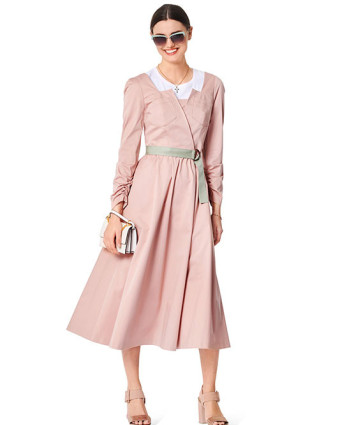 Patron de couture Robe longue haut croisé : Burda 6042 - Mercerine