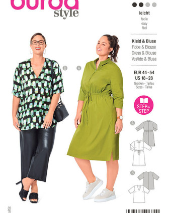 Patron de couture Robe / blouse : Burda 6038 - Mercerine