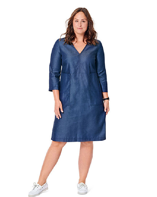 Patron femme Robe à volant asymétrique - Burda 6036 - Mercerine
