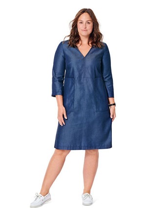 Patron femme Robe à volant asymétrique - Burda 6036 - Mercerine