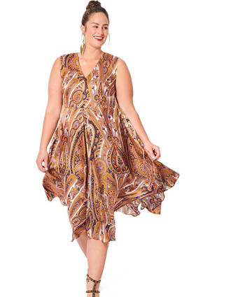 Patron femme Robe à volant asymétrique - Burda 6036 - Mercerine