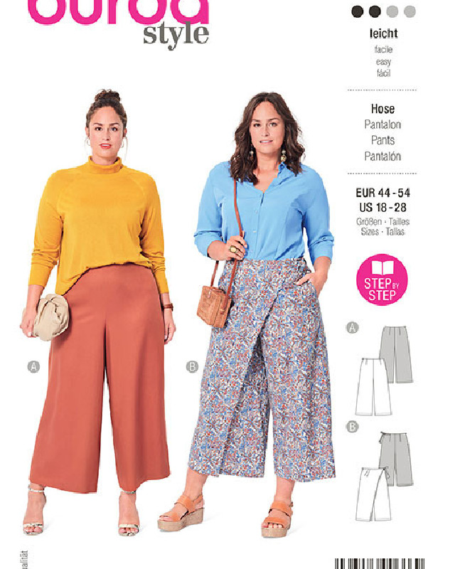Patron de couture femme Pantalon portefeuille : Burda 6035 - Mercerine