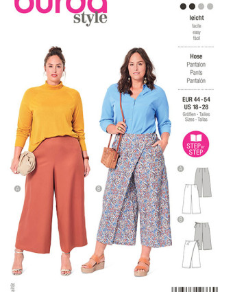 Patron de couture femme Pantalon portefeuille : Burda 6035 - Mercerine