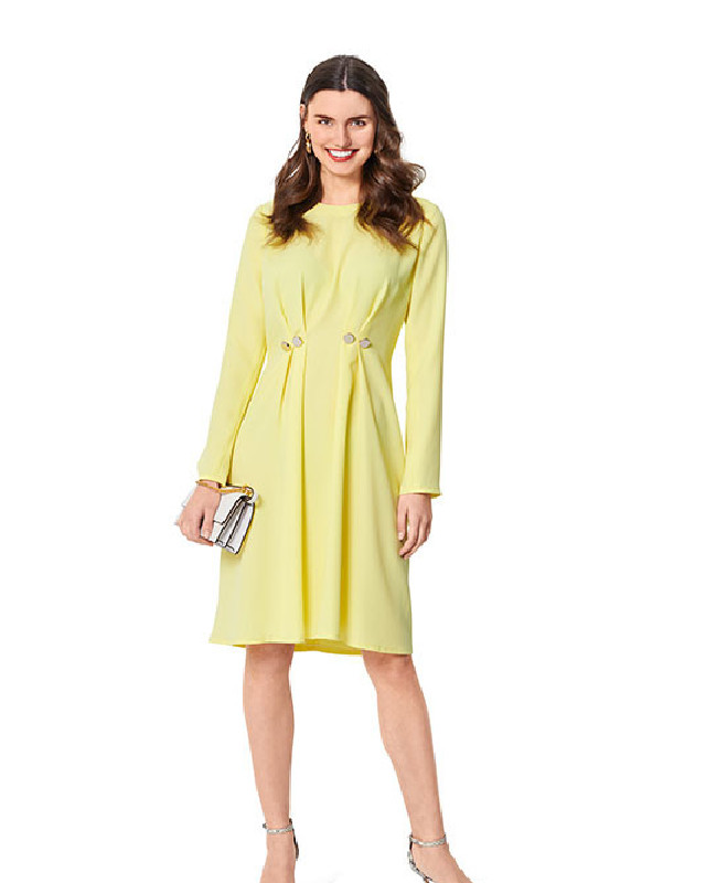 Patron de couture Robe / blouse avec plis sous poitrine : Burda 6033 - Mercerine