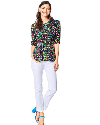 Patron de couture Robe / blouse avec plis sous poitrine : Burda 6033 - Mercerine