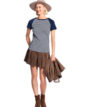 Patron de couture femme T-shirt manches raglans Burda 6028 - Mercerine