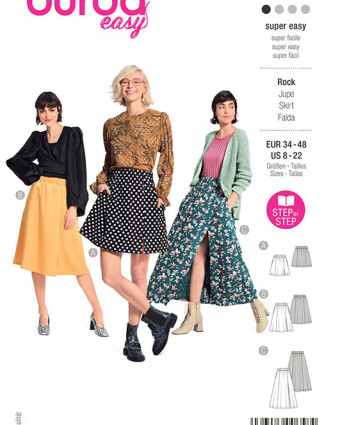 Patron de couture Jupe : Burda 6027 - Mercerine