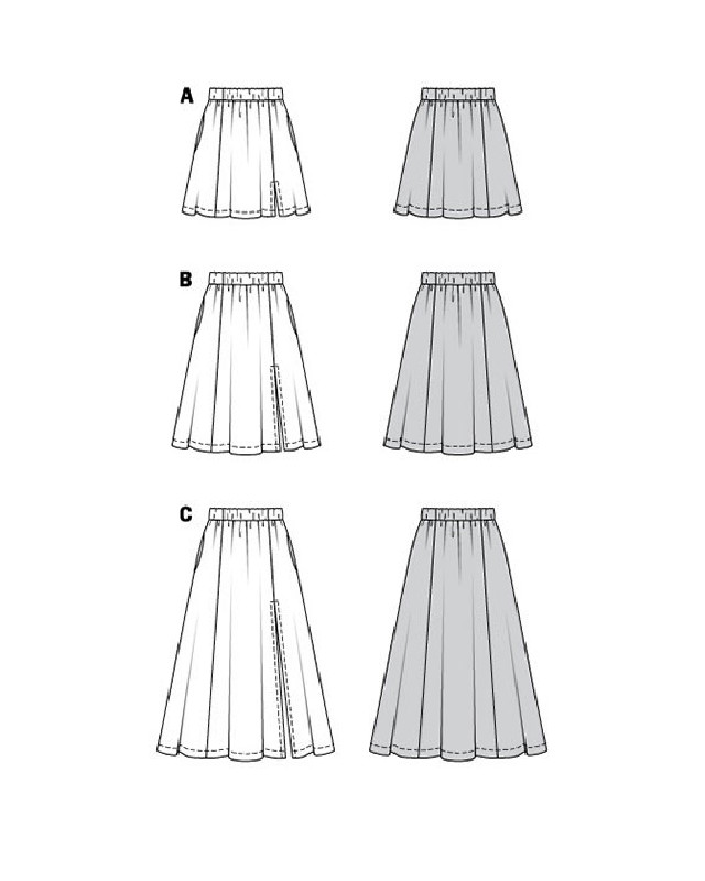 Patron de couture Jupe : Burda 6027 - Mercerine