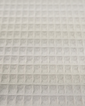 Tissu éponge nid d'abeille gris clair peignoirs et lingette - Mercerine