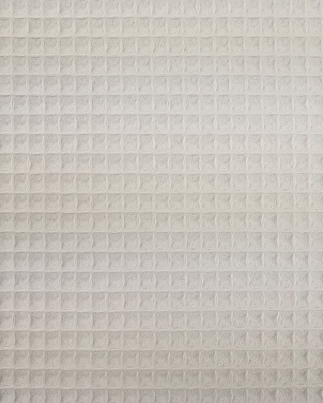 Tissu éponge nid d'abeille gris clair peignoirs et lingette - Mercerine