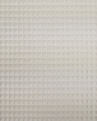 Tissu éponge nid d'abeille gris clair peignoirs et lingette - Mercerine