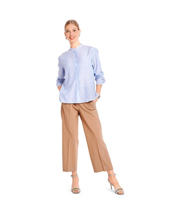 Patron de couture femme robe / blouse col mao : Burda 6001 - Mercerine