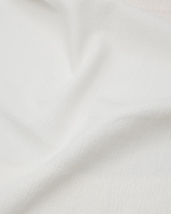 Crépon de coton texturé blanc - 10cm