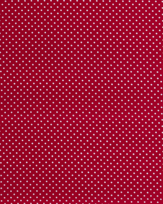 Tissu en ligne : Popeline De Coton Petit Pois Rouge - Mercerine