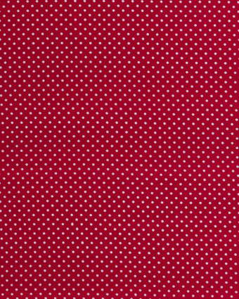 Tissu en ligne : Popeline De Coton Petit Pois Rouge - Mercerine