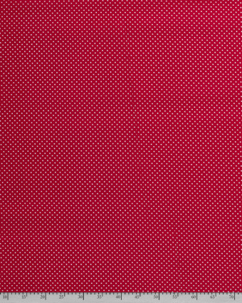 Tissu en ligne : Popeline De Coton Petit Pois Rouge - Mercerine
