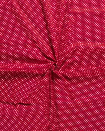Popeline De Coton Petit Pois Rouge - 10cm