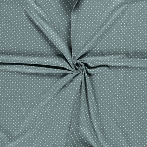 Jersey Coton à Pois Vert - 10cm