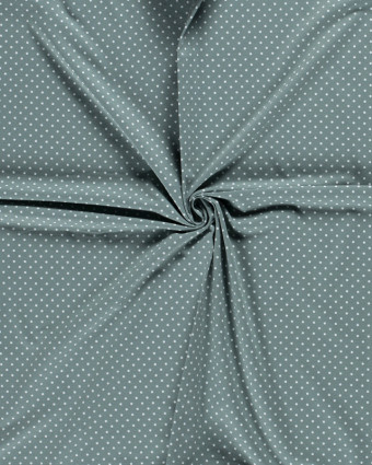 Jersey Coton à Pois Vert - 10cm