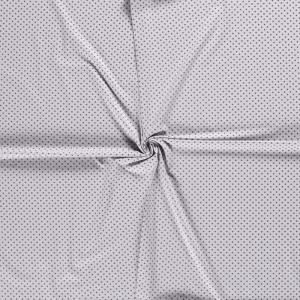 Jersey Coton à Pois Gris - 10cm