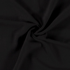 Viscose Lin texturé noire - 10cm