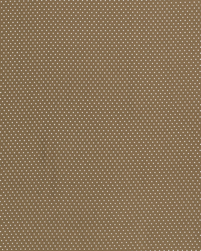 Tissu au mètre : Viscose Petits Pois Kaki - Mercerine