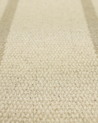 Tissu au mètre : Toile Coton Rayé Lin Plage - Mercerine