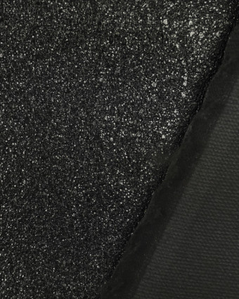 Tissu simili cuir Noir martelé au mètre - Mercerine