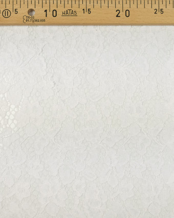 Tissu dentelle blanc : tissu au mètre - Mercerine