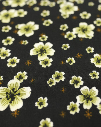 Tissu viscose Suzanne noir - Mercerine