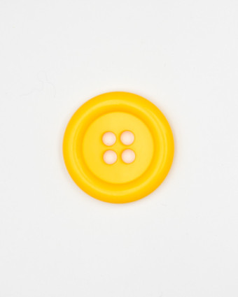 Grand Bouton vêtement : jaune bourrelet 4 trous 36mm - Mercerine
