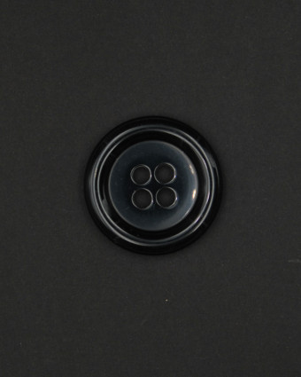 Grand Bouton vêtement : noir bourrelet 4 trous 36mm - Mercerine