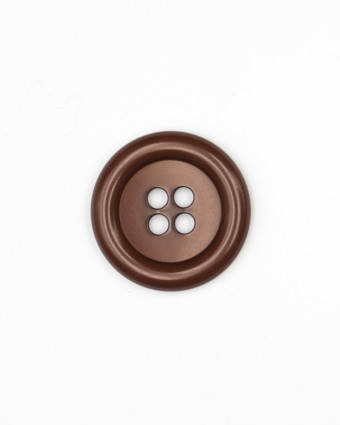 Grand Bouton couture : marron bourrelet 4 trous 36mm - Mercerine