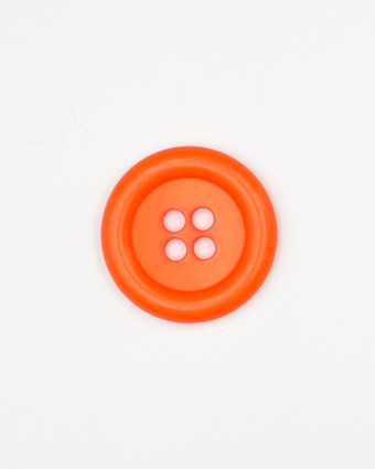 Grand Bouton vêtement : orange bourrelet 4 trous 36mm - Mercerine