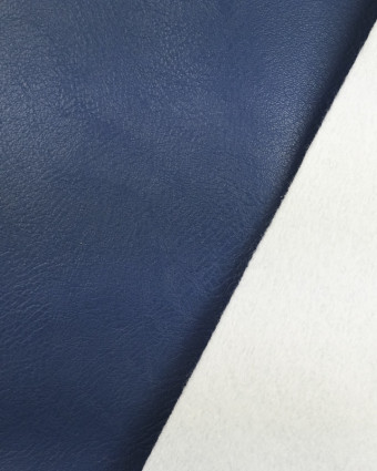 Tissu simili cuir bleu marine - Tissu ameublement - Mercerine