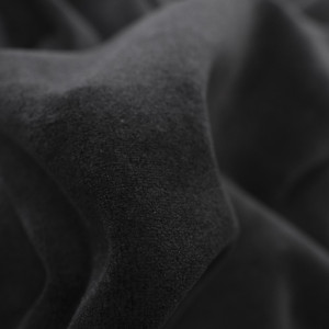 Tissu jersey velours noir - 10cm