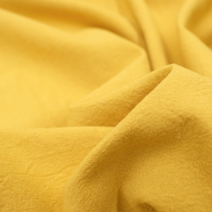 Coton lavé uni jaune - 10cm