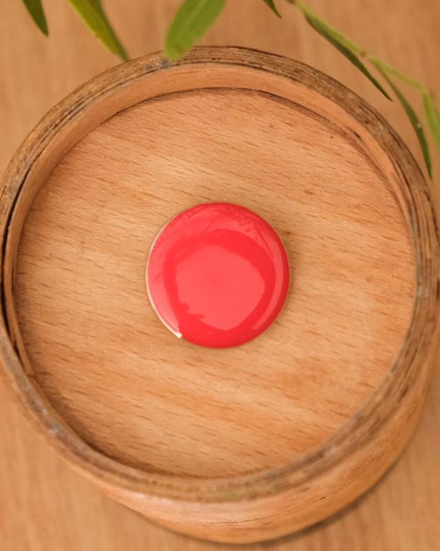 Bouton à coudre rouge émail élégant 10mm 15mm 22mm - Mercerine
