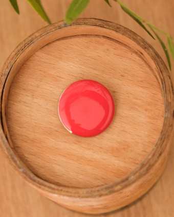 Bouton à coudre rouge émail élégant 10mm 15mm 22mm - Mercerine
