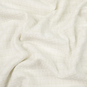 Tweed Bouclette Lurex blanc -...