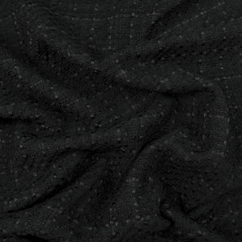 Tweed Bouclette noir - 10cm