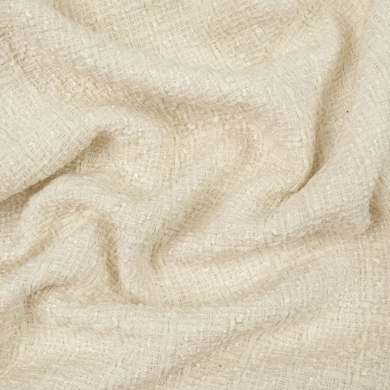 Tissu Tweed Bouclette écru - Mercerine