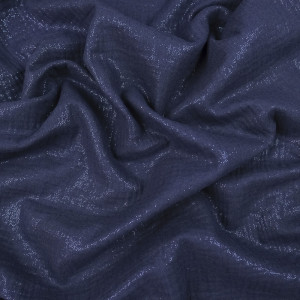 Double Gaze coton scintillante Bleu nuit - 10cm