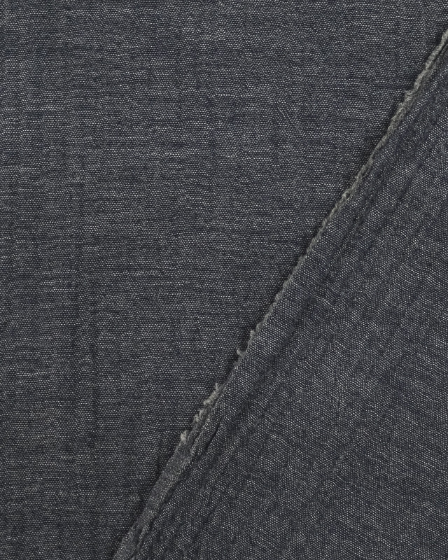 Tissu en ligne : Double gaze de coton chiné marine - Mercerine