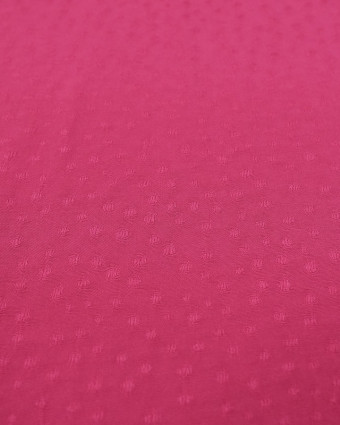 Tissu Viscose motif ton sur ton rose fuchsia en ligne - Mercerine