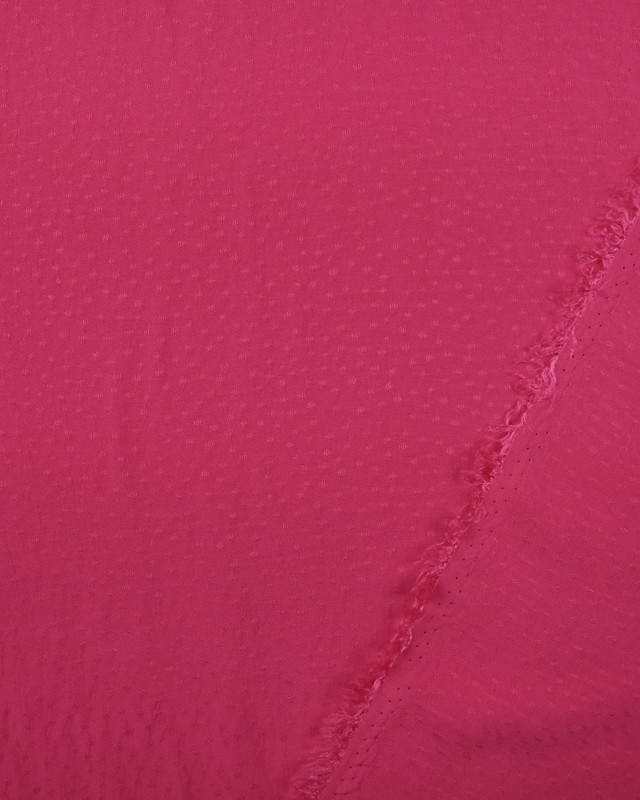 Tissu Viscose motif ton sur ton rose fuchsia en ligne - Mercerine