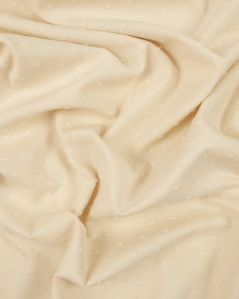 Voile De Coton Plumetis beige nude - 10cm