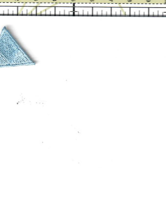 Badge thermocollant triangle bleu clair - Mercerine